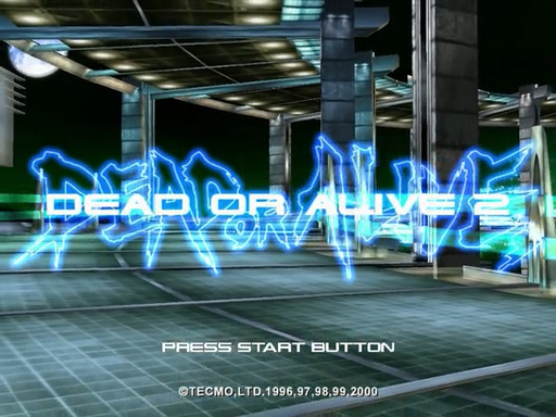 Dead or Alive 2 title screen for Sega Dreamcast